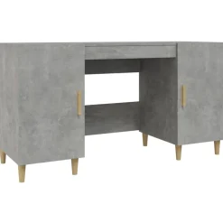 vidaXL Bureau 140x50x75 cm bewerkt hout betongrijs