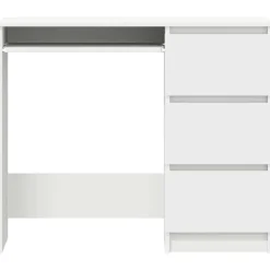 vidaXL Bureau 90x45x76 cm bewerkt hout wit