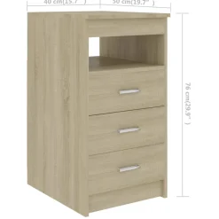 vidaXL Bureau 140x50x76 cm bewerkt hout sonoma eikenkleurig