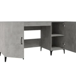 vidaXL Bureau 140x50x75 cm bewerkt hout betongrijs