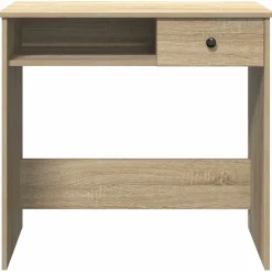 vidaXL Bureau 80x40x75 cm bewerkt hout sonoma eikenkleurig