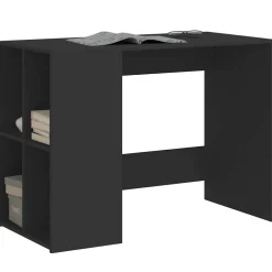 vidaXL Bureau 102x50x75 cm bewerkt hout zwart