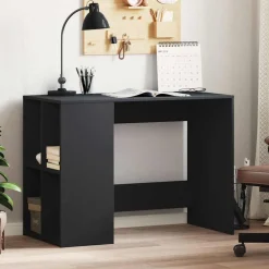 vidaXL Bureau 102x50x75 cm bewerkt hout zwart
