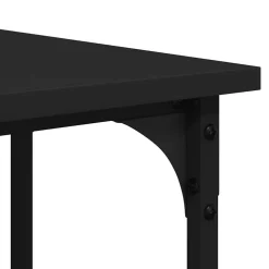 vidaXL Bureau 139x139x75 cm bewerkt hout zwart