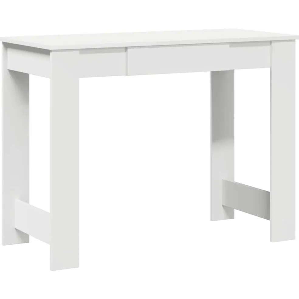 vidaXL Bureau 100x45x75 cm bewerkt hout wit