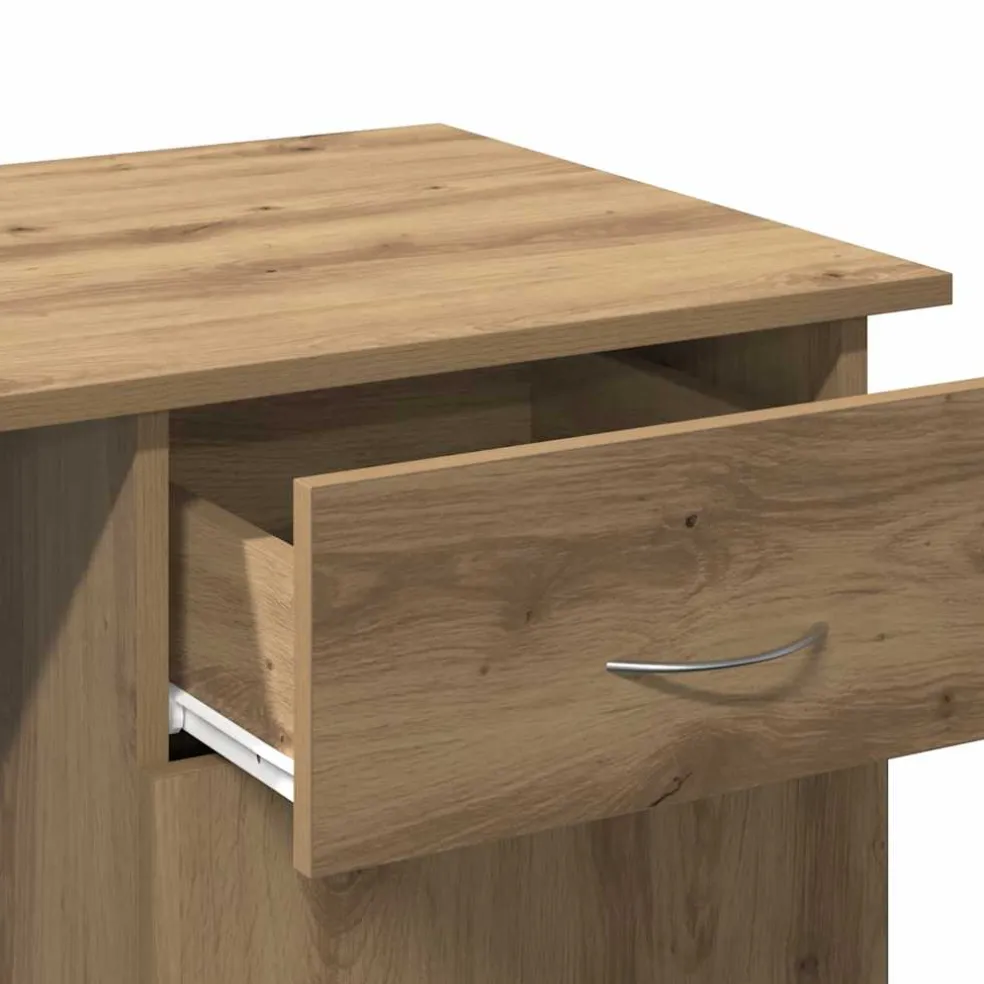 vidaXL Bureau 100x50x76 cm bewerkt hout artisanaal eikenkleur