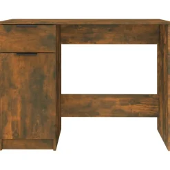 vidaXL Bureau 100x50x75 cm bewerkt hout gerookt eikenkleurig
