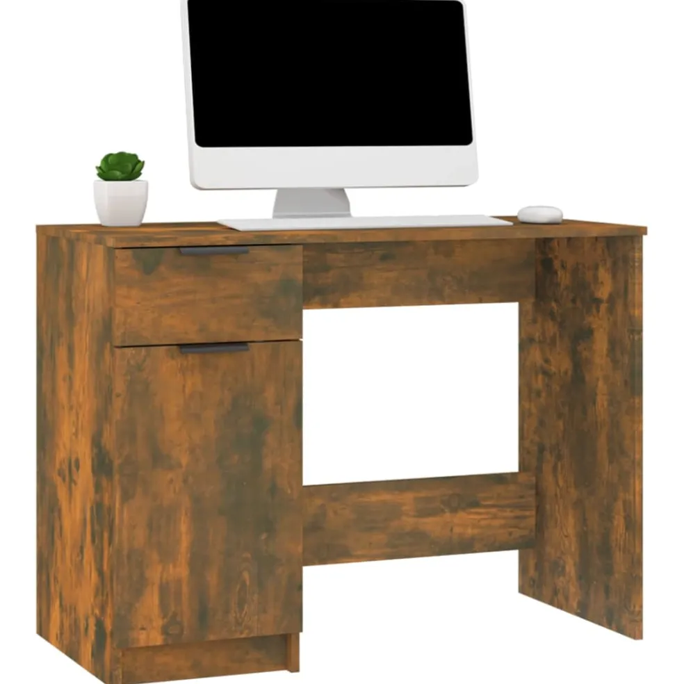 vidaXL Bureau 100x50x75 cm bewerkt hout sonoma eikenkleurig