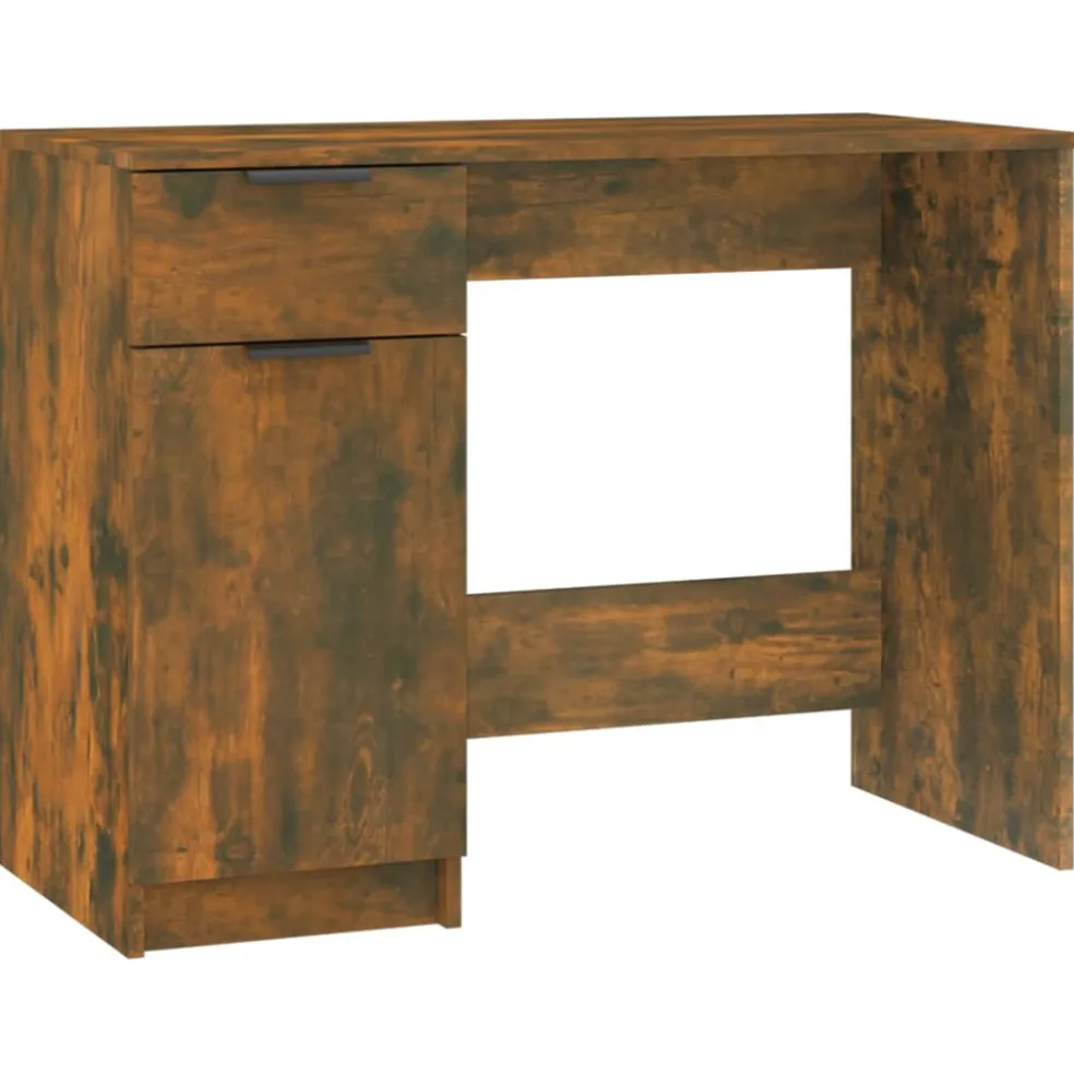vidaXL Bureau 100x50x75 cm bewerkt hout sonoma eikenkleurig