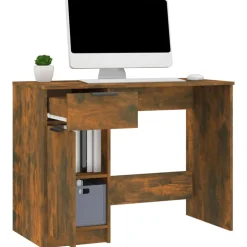 vidaXL Bureau 100x50x75 cm bewerkt hout sonoma eikenkleurig