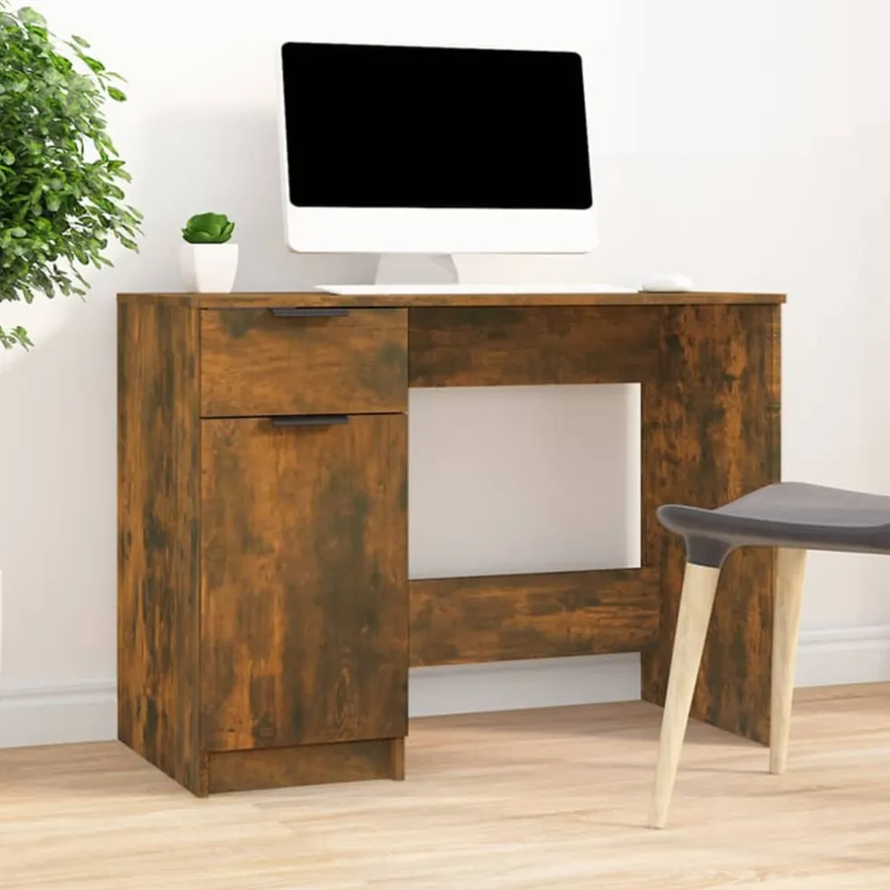 vidaXL Bureau 100x50x75 cm bewerkt hout sonoma eikenkleurig