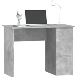 vidaXL Bureau 100x55x75 cm bewerkt hout betongrijs