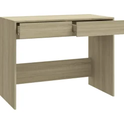 vidaXL Bureau 101x50x76,5 cm bewerkt hout sonoma eikenkleurig