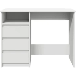 vidaXL Bureau 102x50x75 cm bewerkt hout wit