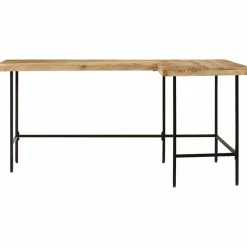 vidaXL Bureau 165x110x77 cm massief mangohout en ijzer