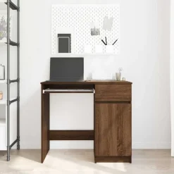vidaXL Bureau 86x49x76 cm spaanplaat bruin eikenkleurig