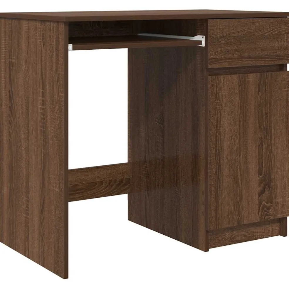 vidaXL Bureau 86x49x76 cm spaanplaat bruin eikenkleurig