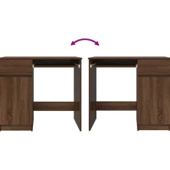 vidaXL Bureau 86x49x76 cm spaanplaat bruin eikenkleurig