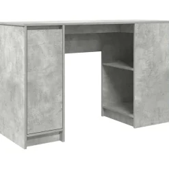 vidaXL Bureau 120x42x76 cm spaanplaat betongrijs
