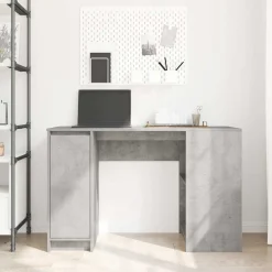 vidaXL Bureau 120x42x76 cm spaanplaat betongrijs