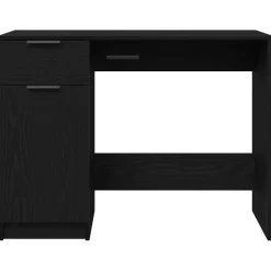 vidaXL Bureau Zwart Eiken Bewerkt hout 100 x 50 x 75 cm