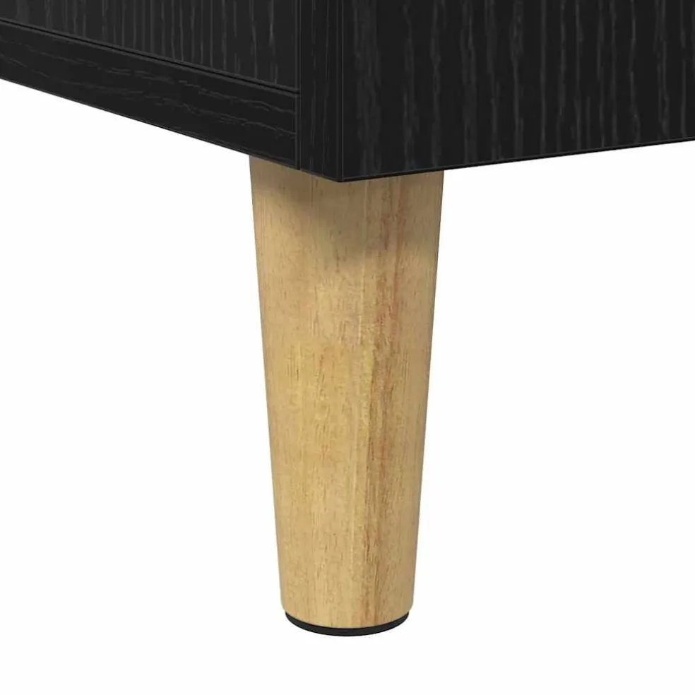 vidaXL Bureau Zwart Eiken Bewerkt hout 140 x 50 x 75 cm