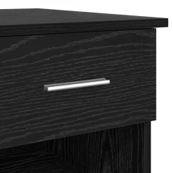 vidaXL Bureau Zwart Eiken 90 x 49 x 75 cm Bewerkt hout