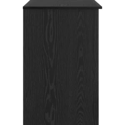 vidaXL Bureau Zwart Eiken 90 x 49 x 75 cm Bewerkt hout
