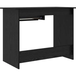 vidaXL Bureau Zwart Eiken 100 x 50 x 76 cm Bewerkt hout