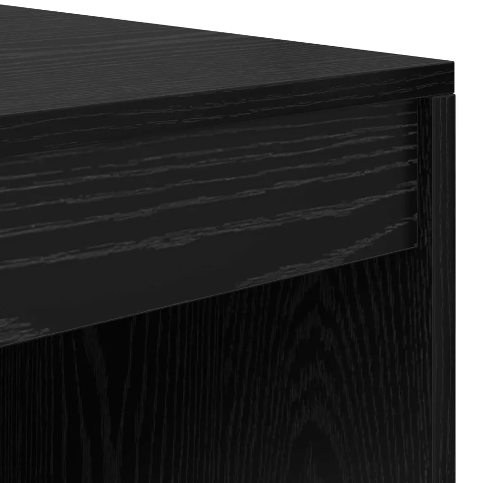 vidaXL Bureau Zwart Eiken 145.5 x 50 x 127 cm 2 st