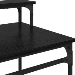 vidaXL Bureau Zwart Eiken 100 x 50 x 90 cm Bewerkt hout