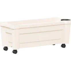 vidaXL Calypso plantenbak met wielen PP Wit