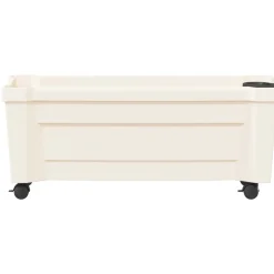 vidaXL Calypso plantenbak met wielen PP Wit