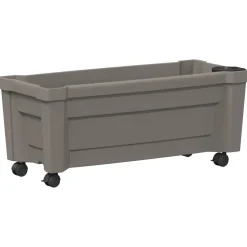 vidaXL Calypso plantenbak met wielen PP Grijs