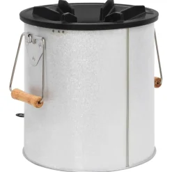 vidaXL Camping houtkachel 45x25x26 cm staal zilverkleurig