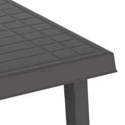 vidaXL Campingtafel hout-look 79x56x64 cm PP antracietkleurig