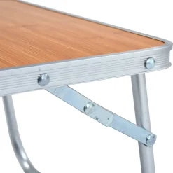 vidaXL Campingtafel inklapbaar 60x40 cm aluminium bruin