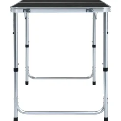 vidaXL Campingtafel inklapbaar 120x60 cm aluminium grijs