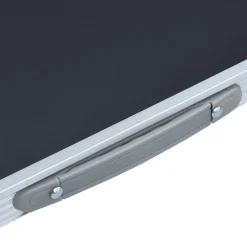 vidaXL Campingtafel inklapbaar met metalen frame 80x60 cm grijs