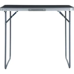 vidaXL Campingtafel inklapbaar met metalen frame 80x60 cm grijs