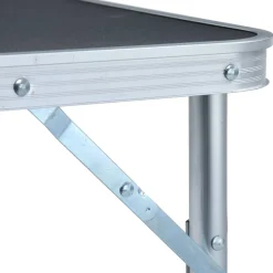 vidaXL Campingtafel inklapbaar 60x45 cm aluminium grijs