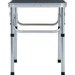 vidaXL Campingtafel inklapbaar 60x45 cm aluminium grijs