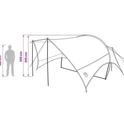 vidaXL Camping Tarp Waterbestendig Legergroen 550 x 400 x 230 cm