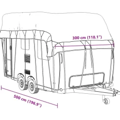 vidaXL Caravan dakbedekking 500x300 cm vliesvlies grijs