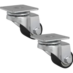 vidaXL Caster 2 st Zilver 44,1 x 44,1 x 1,95 mm Nylon