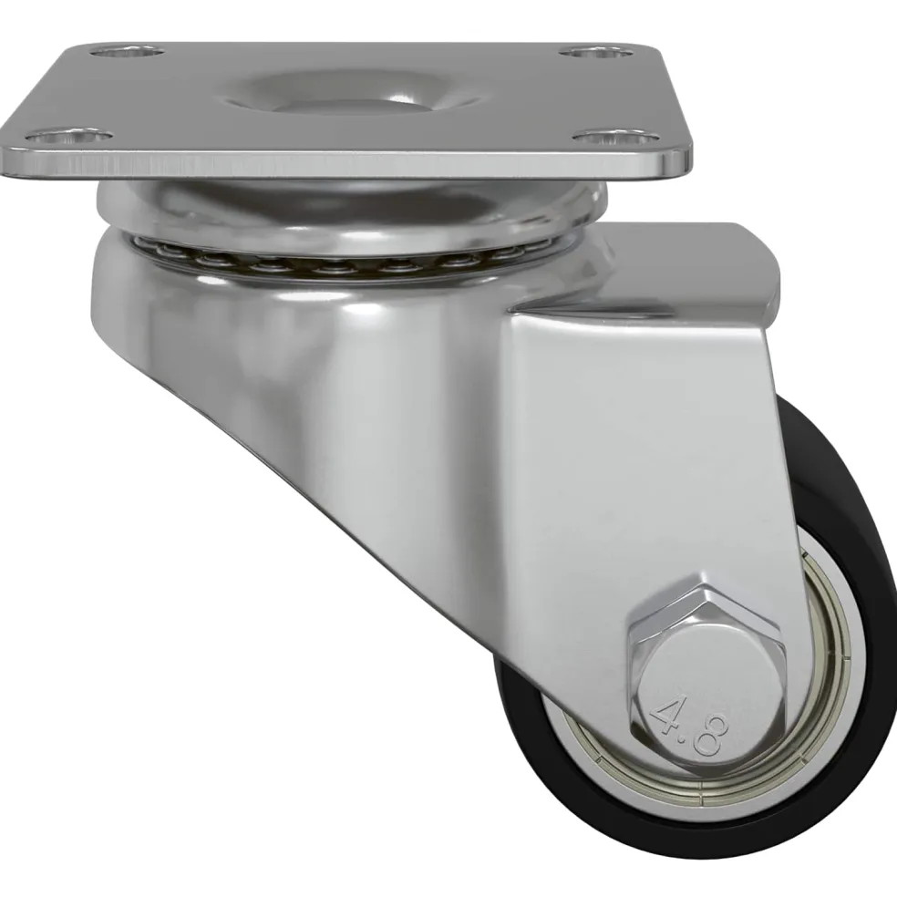 vidaXL Caster 2 st Zilver 44,1 x 44,1 x 1,95 mm Nylon