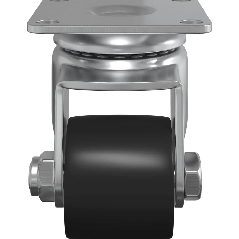 vidaXL Caster 2 st Zilver 44,1 x 44,1 x 1,95 mm Nylon