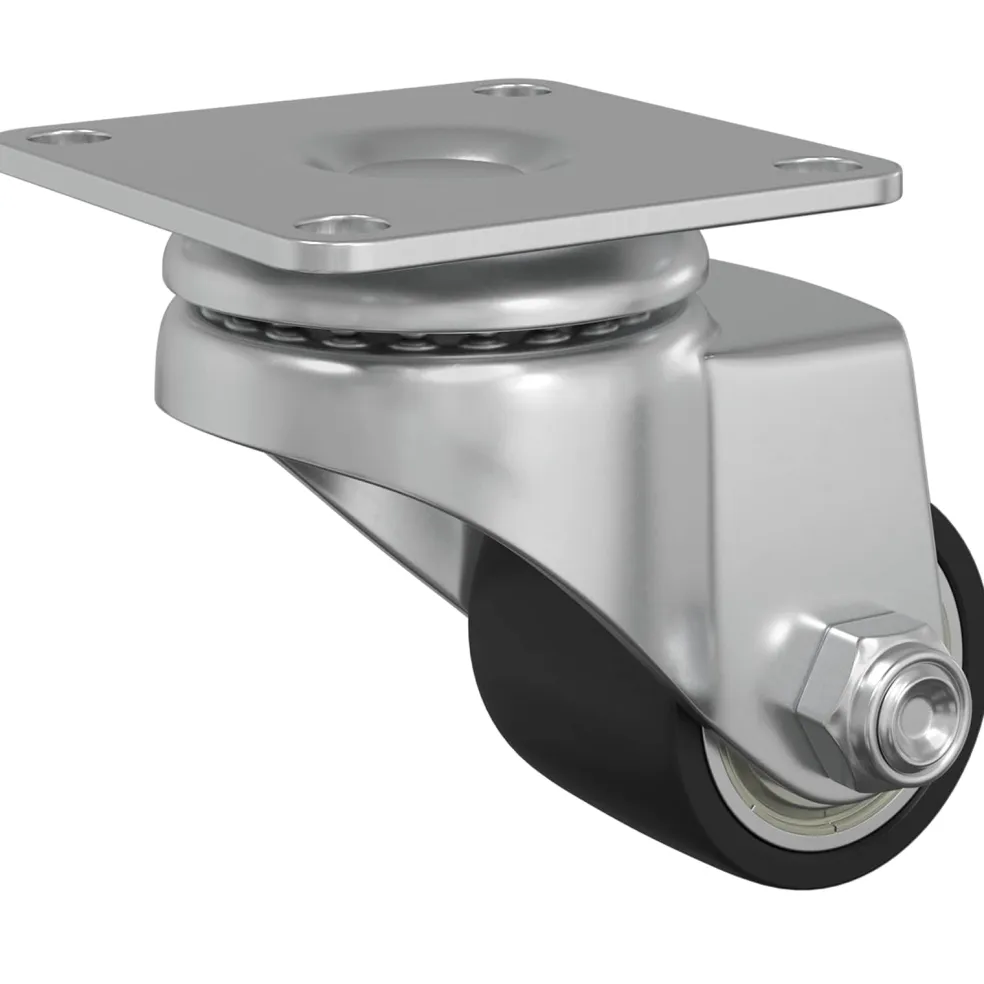 vidaXL Caster 2 st Zilver 44,1 x 44,1 x 1,95 mm Nylon