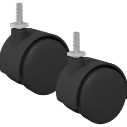 vidaXL Caster 2 st Zwart en Zilver 40,1 x 40,1 x 37,8 mm Ijzer en PP