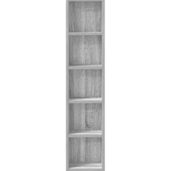vidaXL CD-kasten 2st 21x16x93,5cm bewerkt hout grijs sonoma eikenkleur